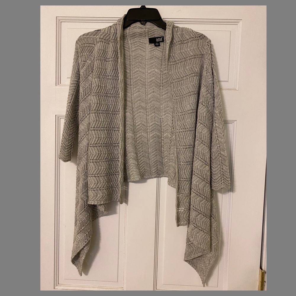 a.n.a. Small Sparkly Silver Shawl